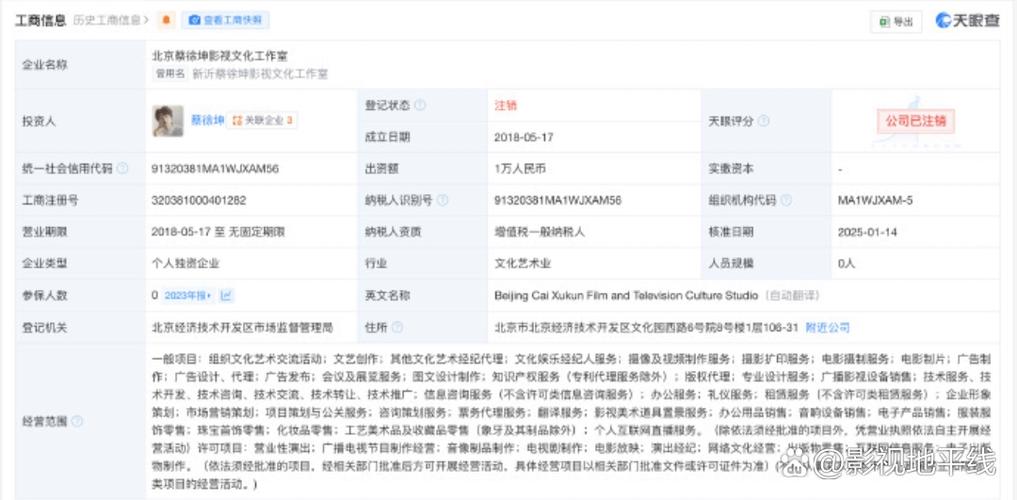 蔡徐坤工作室 一人企业的运营逻辑与合规启示
